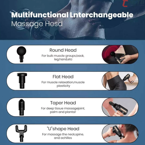 Massageador Elétrico Alta Frequência Profissional Muscular - pistola