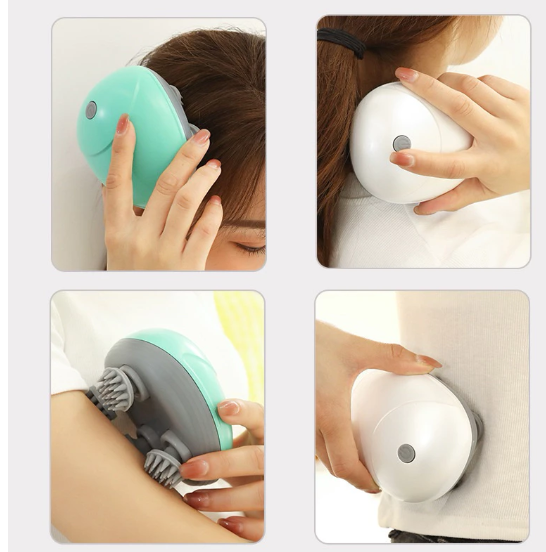Massageador Elétrico de Cabeça e Couro Cabeludo Relaxante - Recarregável