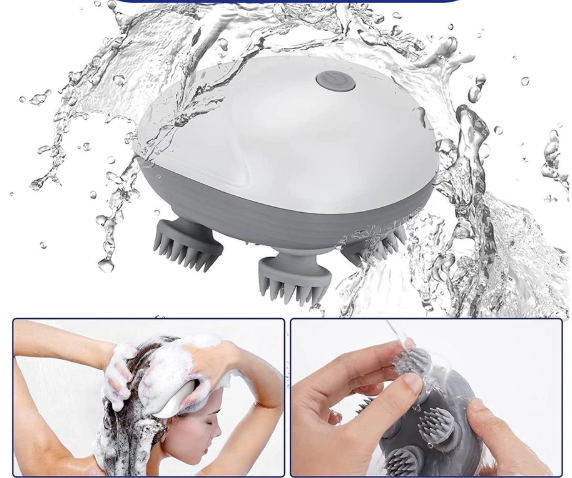 Massageador Elétrico de Cabeça e Couro Cabeludo Relaxante - Recarregável