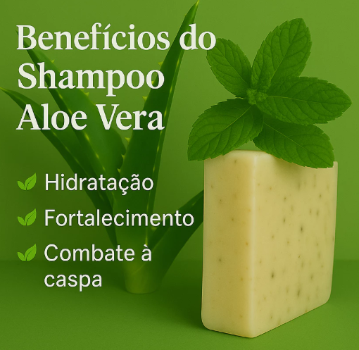 Shampoo Sólido de Aloe Vera - Senhor Saboeiro - Anti Queda e Cabelos Secos e Crescimento Capilar