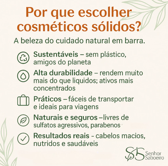 Shampoo Sólido de Aloe Vera - Senhor Saboeiro - Anti Queda e Cabelos Secos e Crescimento Capilar