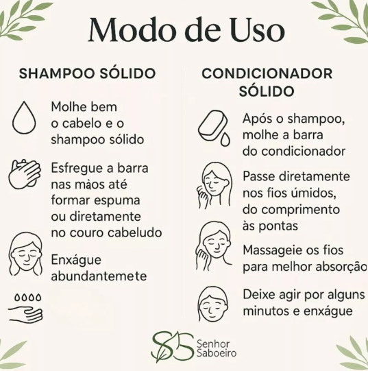Shampoo Sólido de Aloe Vera - Senhor Saboeiro - Anti Queda e Cabelos Secos e Crescimento Capilar