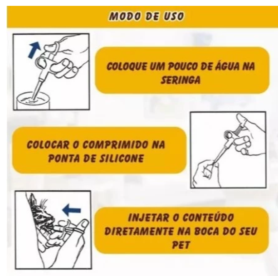 Aplicador de Comprimidos e remédios para Pets