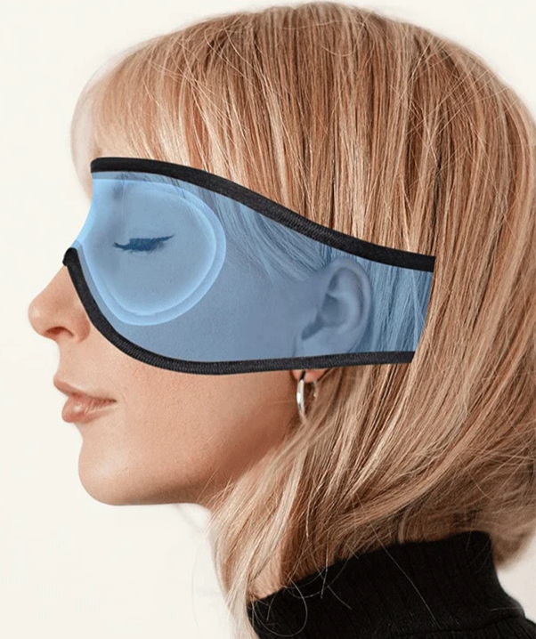 Máscara para dormir toca música Bluetooth anti-insônia meditação