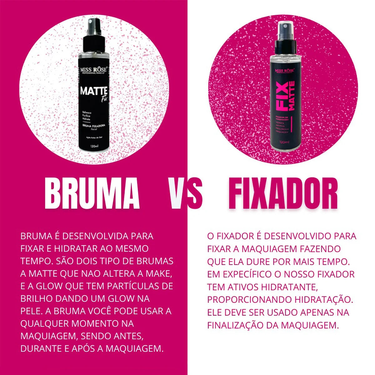 Bruma Fixadora Matte Fix 120ml - Miss Rôse