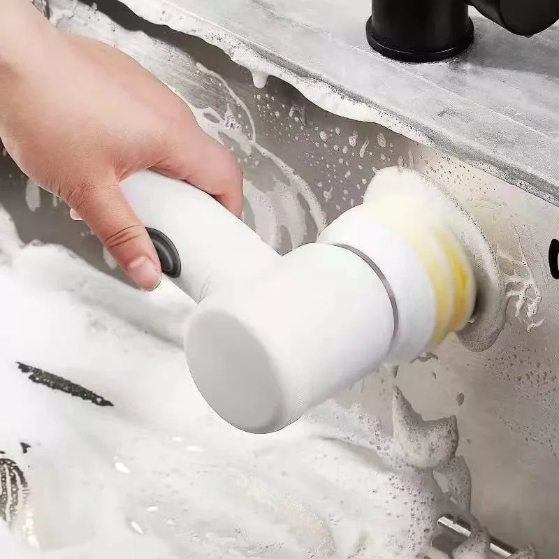Escova de limpeza elétrica 5 em 1 sem fio multifuncional limpador prático para cozinha, banheiro prático