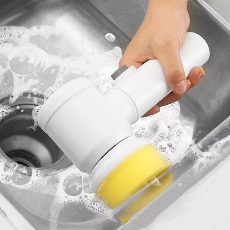 Escova de limpeza elétrica 5 em 1 sem fio multifuncional limpador prático para cozinha, banheiro prático