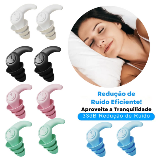 Tampão de Ouvido Protetor Auricular Antirúido Abafador para Dormir