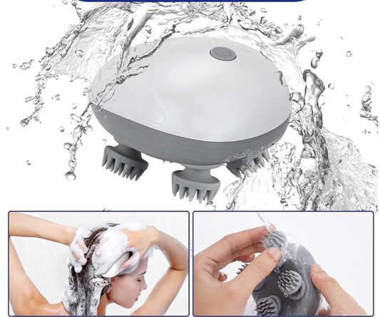 Massageador Elétrico de Cabeça e Couro Cabeludo Relaxante - Recarregável