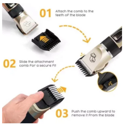 Kit Máquina Para Tosar Pet + Tesoura + Pente + Lixa