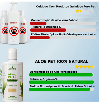 Melhor tratamento para coceira e dermatite Pet - Aloe vera