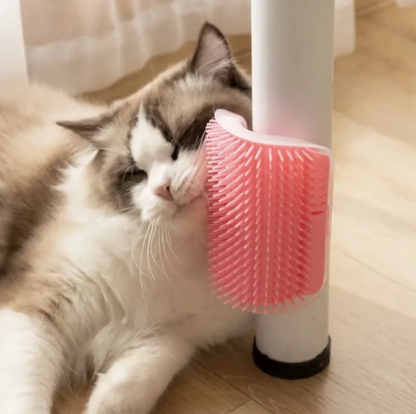 KIT 2 Escovas Auto-Massageadoras para Gatos – Adeus Pelos Soltos e Estresse!