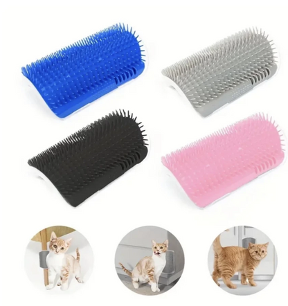 KIT 2 Escovas Auto-Massageadoras para Gatos – Adeus Pelos Soltos e Estresse!