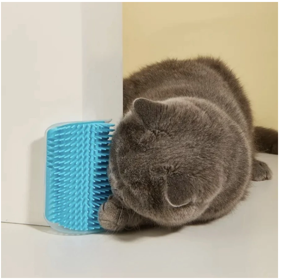 KIT 2 Escovas Auto-Massageadoras para Gatos – Adeus Pelos Soltos e Estresse!