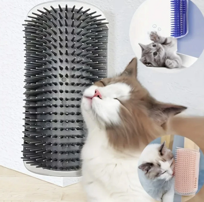 KIT 2 Escovas Auto-Massageadoras para Gatos – Adeus Pelos Soltos e Estresse!