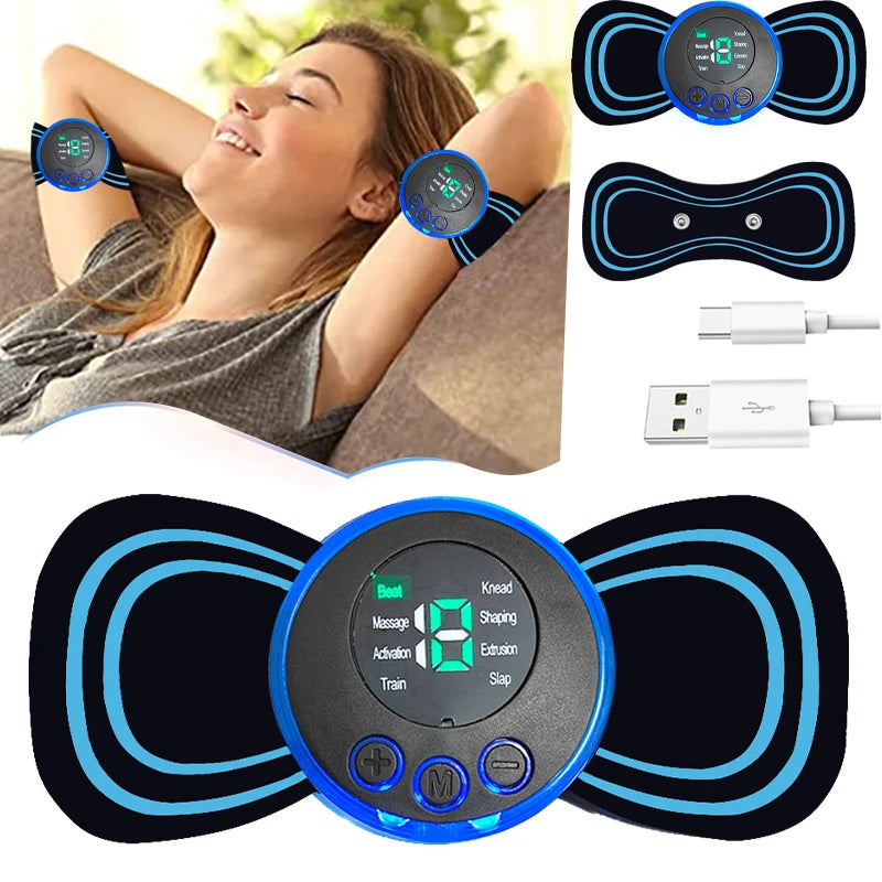 Tapete massageador de pés inteligente + 2 massageadores portáteis adaptáveis a outras partes do corpo