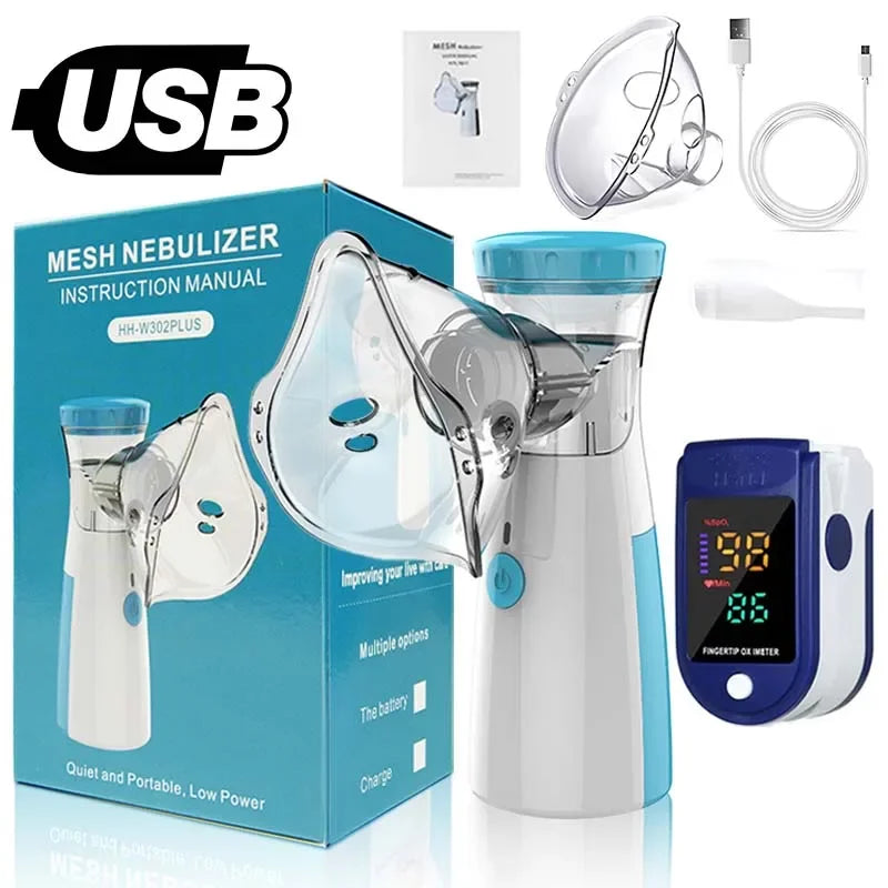 Nebulizador e Inalador Portátil para Crianças e Adultos Carregamento USB