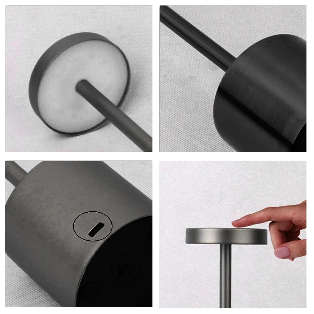 Luminária de mesa touch recarregável Decor Sem Fio Moderno